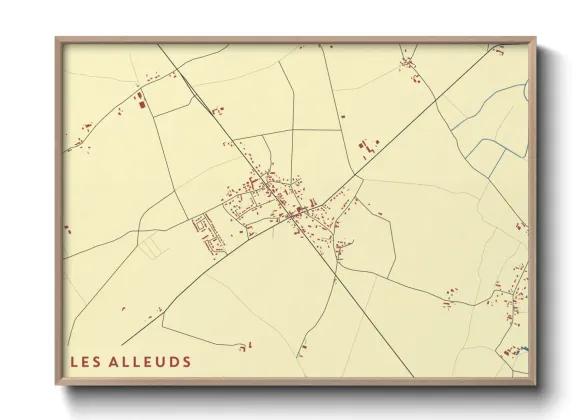 Une affiche de carte sur Les Alleuds