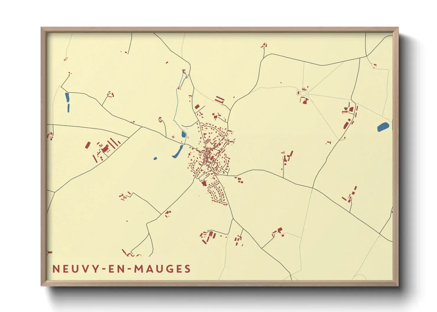 Un poster carteNeuvy-en-Mauges