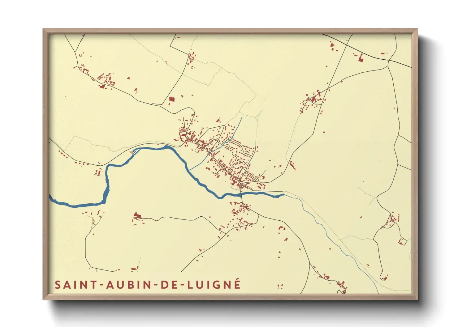 Un poster carteSaint-Aubin-de-Luigné