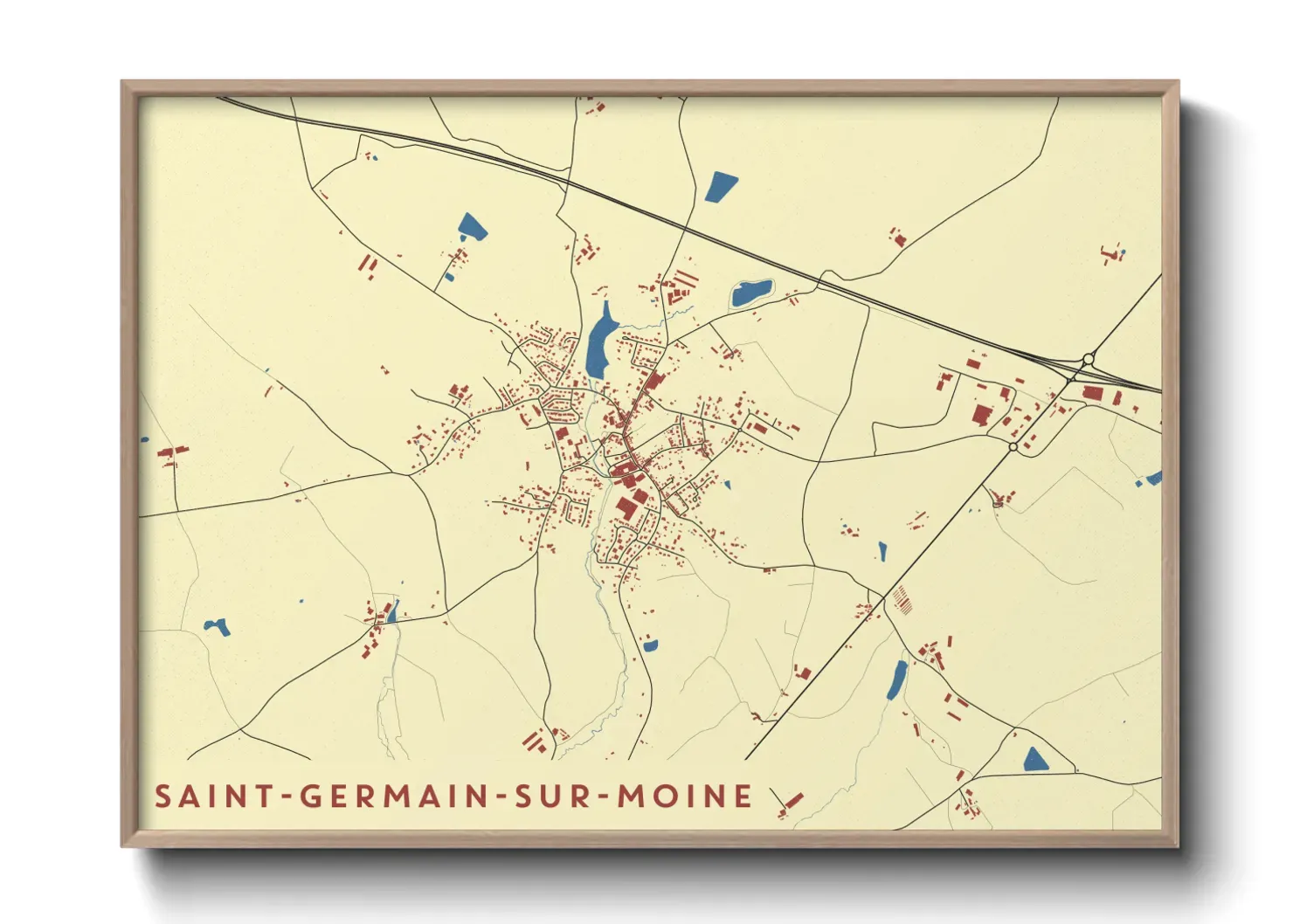 Un poster carteSaint-Germain-sur-Moine