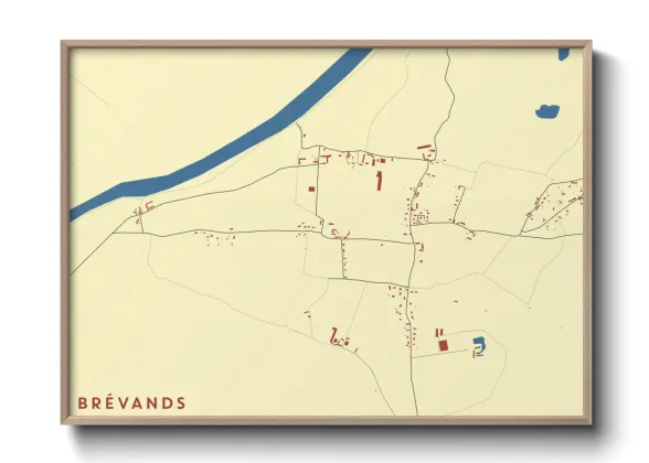 Une affiche de carte sur Brévands