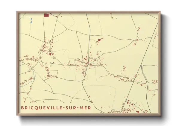 Une affiche de carte sur Bricqueville-sur-Mer