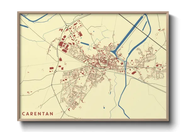 Une affiche de carte sur Carentan