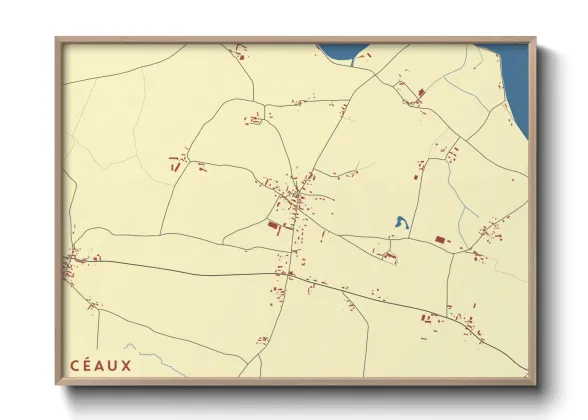 Une affiche de carte sur Céaux