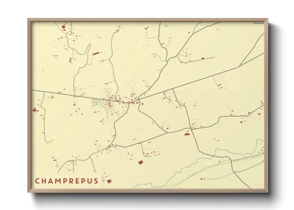 Une affiche de carte sur Champrepus