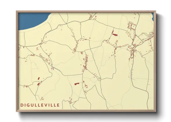 Une affiche de carte sur Digulleville
