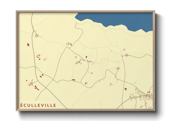 Une affiche de carte sur Éculleville