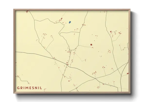 Une affiche de carte sur Grimesnil