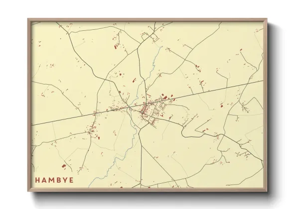 Une affiche de carte sur Hambye
