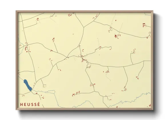 Une affiche de carte sur Heussé