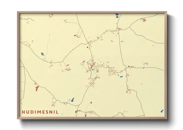 Une affiche de carte sur Hudimesnil