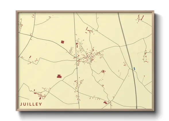 Une affiche de carte sur Juilley