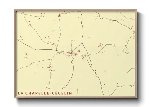 Une affiche de carte sur La Chapelle-Cécelin