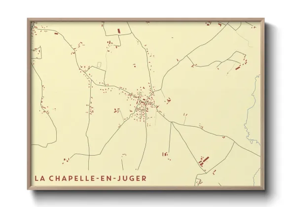 Une affiche de carte sur La Chapelle-en-Juger