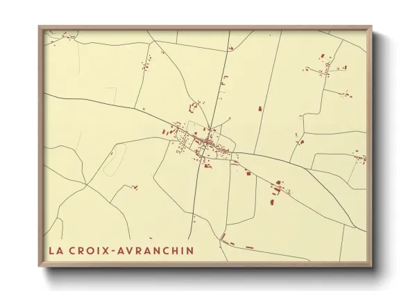 Une affiche de carte sur La Croix-Avranchin