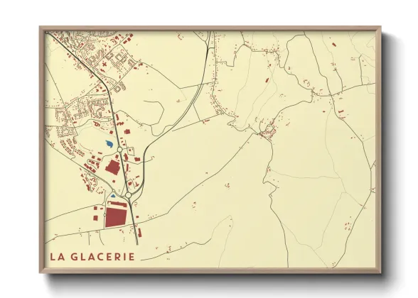 Une affiche de carte sur La Glacerie