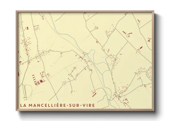 Une affiche de carte sur La Mancellière-sur-Vire