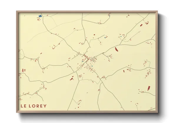 Une affiche de carte sur Le Lorey