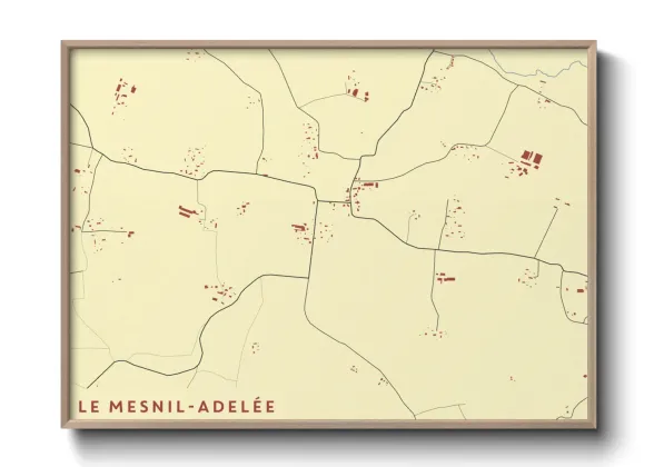 Une affiche de carte sur Le Mesnil-Adelée