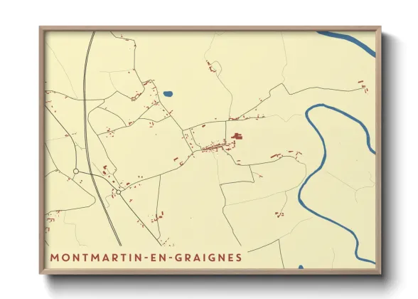 Une affiche de carte sur Montmartin-en-Graignes