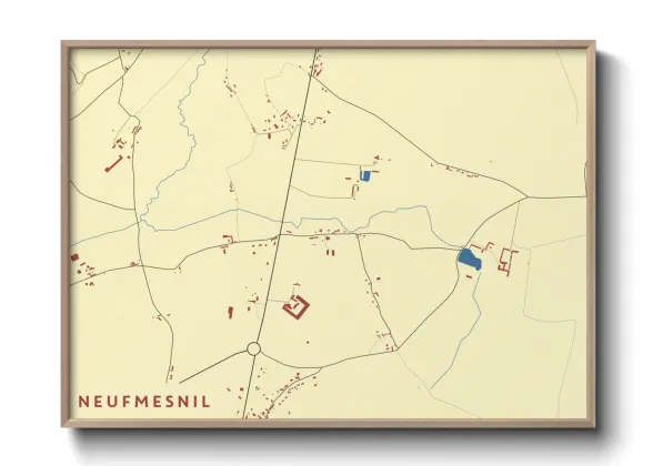 Une affiche de carte sur Neufmesnil