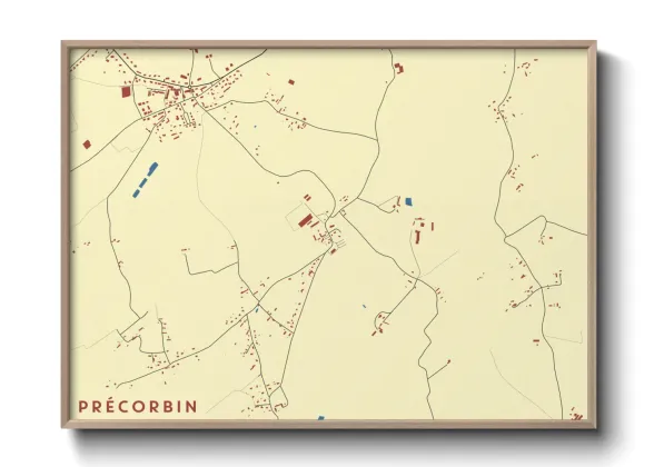 Une affiche de carte sur Précorbin