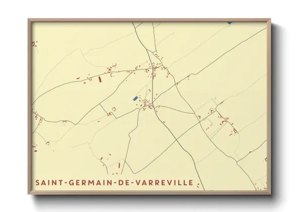 Une affiche de carte sur Saint-Germain-de-Varreville