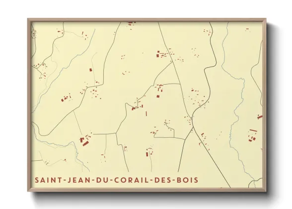 Une affiche de carte sur Saint-Jean-du-Corail-des-Bois