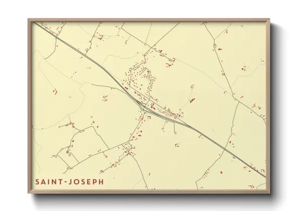 Une affiche de carte sur Saint-Joseph