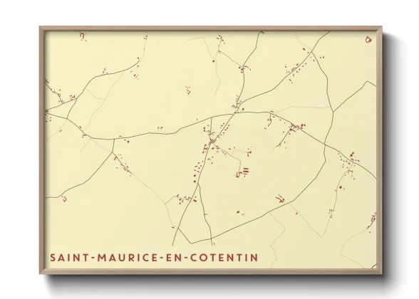 Une affiche de carte sur Saint-Maurice-en-Cotentin