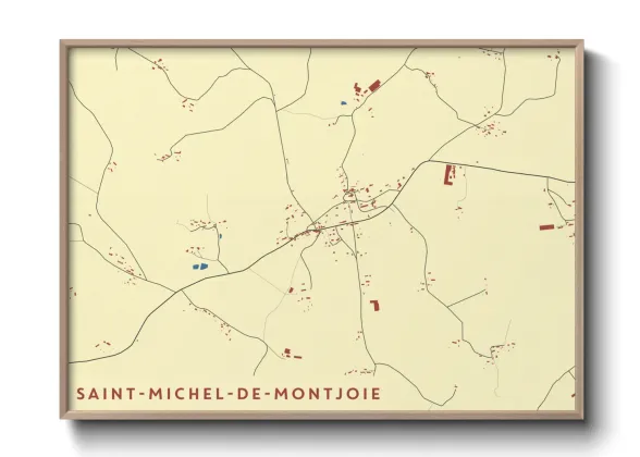 Une affiche de carte sur Saint-Michel-de-Montjoie