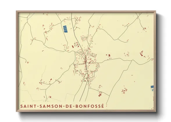 Une affiche de carte sur Saint-Samson-de-Bonfossé