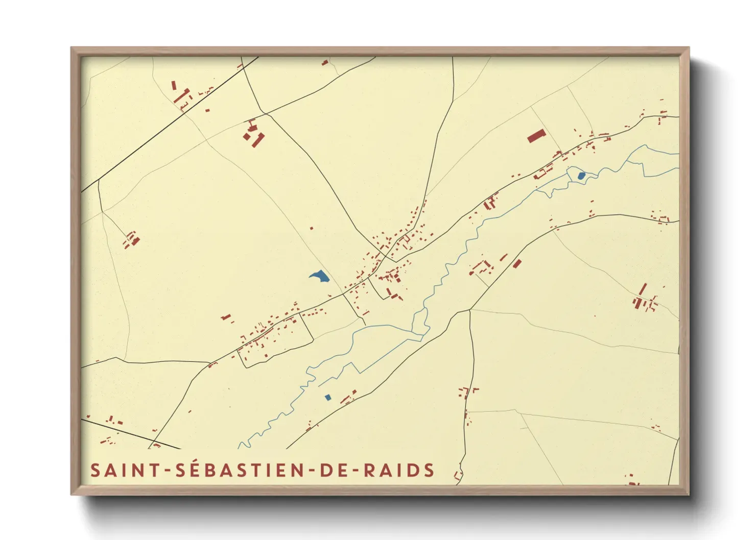 Un poster carteSaint-Sébastien-de-Raids