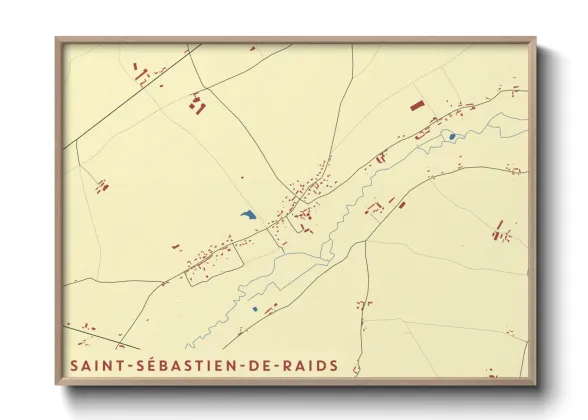 Une affiche de carte sur Saint-Sébastien-de-Raids