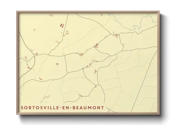 Une affiche de carte sur Sortosville-en-Beaumont