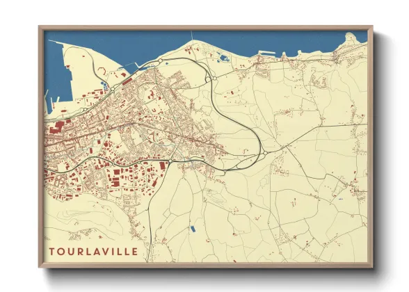 Une affiche de carte sur Tourlaville