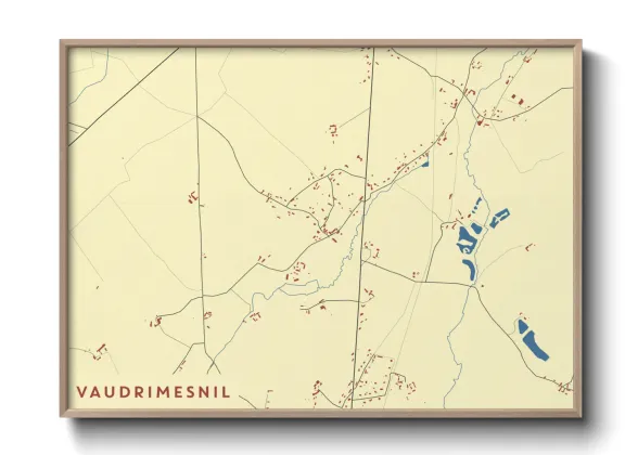 Une affiche de carte sur Vaudrimesnil
