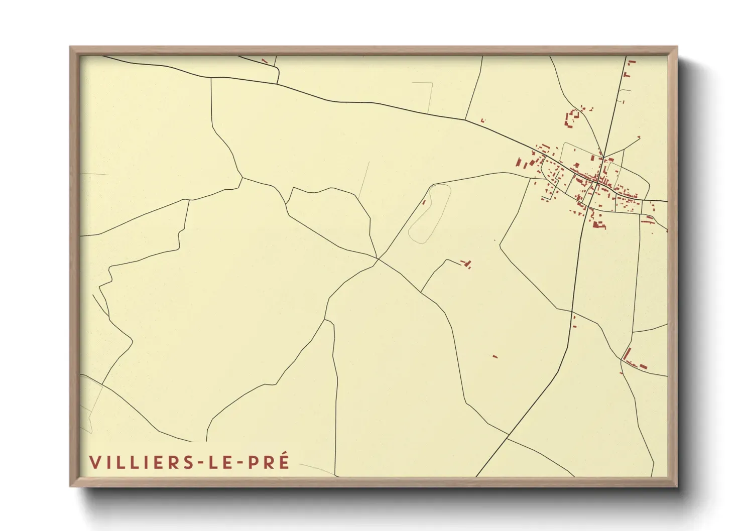 Un poster carteVilliers-le-Pré
