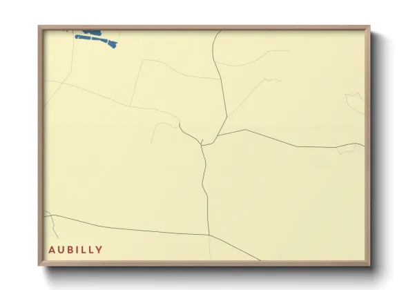 Une affiche de carte sur Aubilly