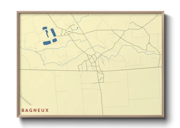 Une affiche de carte sur Bagneux
