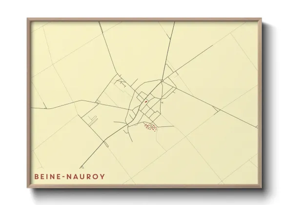 Une affiche de carte sur Beine-Nauroy