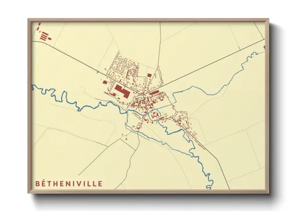Une affiche de carte sur Bétheniville