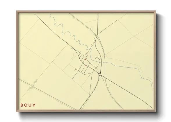 Une affiche de carte sur Bouy