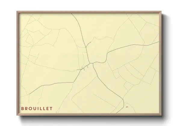 Une affiche de carte sur Brouillet
