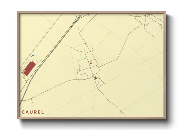 Une affiche de carte sur Caurel