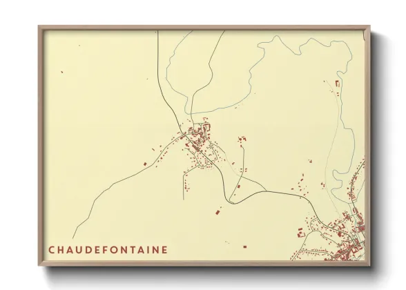 Une affiche de carte sur Chaudefontaine