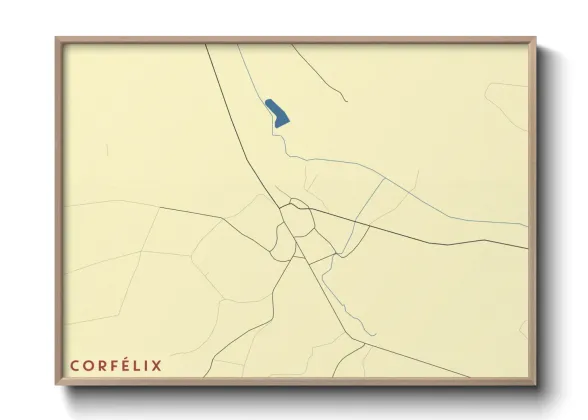 Une affiche de carte sur Corfélix