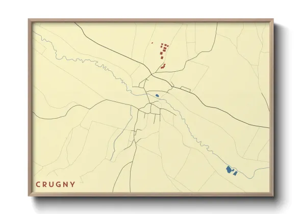 Une affiche de carte sur Crugny
