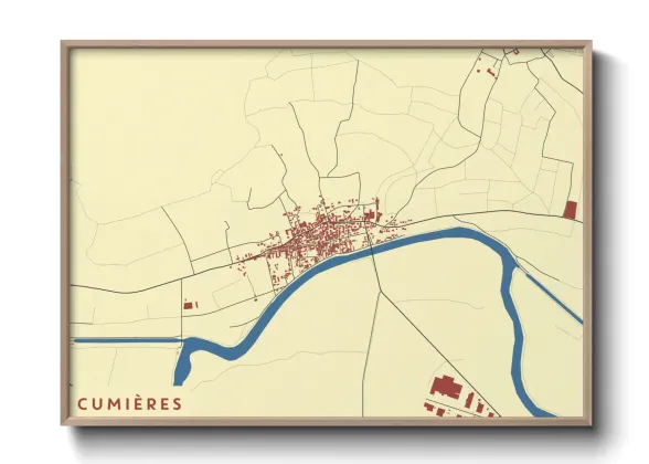 Une affiche de carte sur Cumières