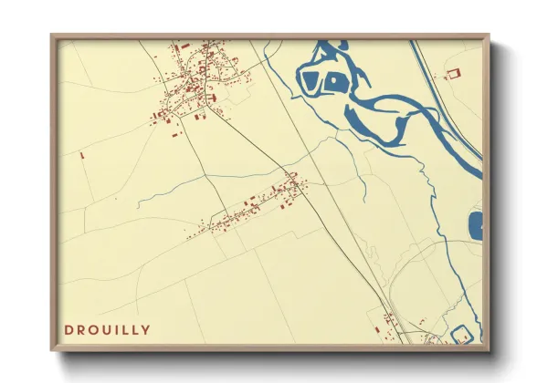 Une affiche de carte sur Drouilly